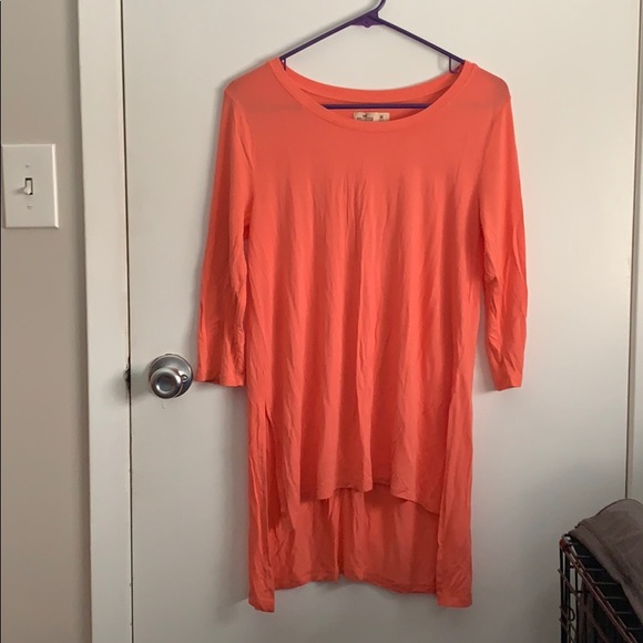 Coral 3/4 sleeve Hollister Tunic shirt - Picture 1 of 4